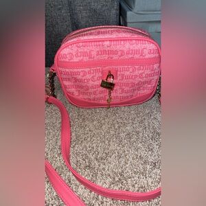 Juicy Couture Pink Crossbody Bag with Gold Accents